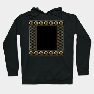 Vintage Retro black and gold  art deco pattern Hoodie